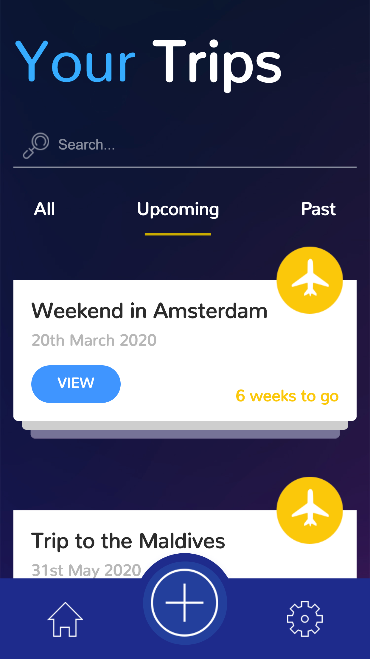 Application screenshot - dashboard